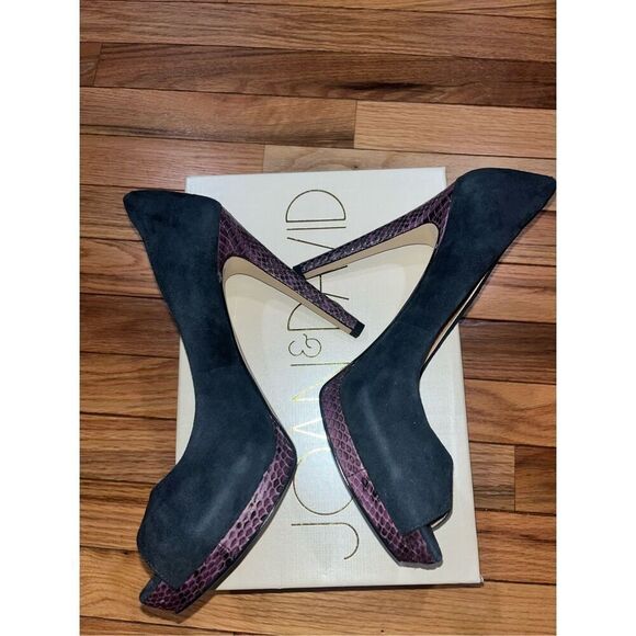 JOAN & DAVID Navy Dadelsa Patent Leather Stiletto Pump Shoes Heels Size 10 - Picture 6 of 10